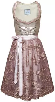 Edelnice Midi Dirndl 2-teilig Ophelia hellblau/grau
