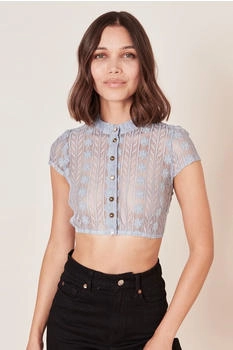 Krüger Dirndlbluse Lavina blau