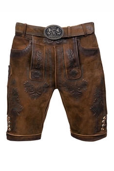Edelnice Kurze Wildbock Lederhose Jan (111284) dark brown