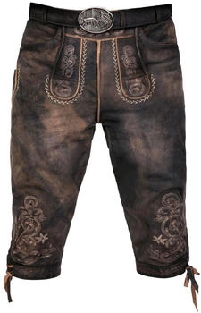 Edelnice Kniebund Wildbock Lederhose Alex (111300) dark brown