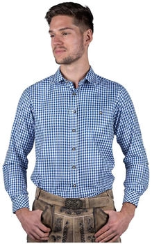 Edelnice Trachtenhemd kariert (112103) blue/white