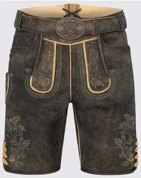 Krüger Lederhose Charlie mit Gürtel braun