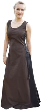 Battle-Merchant Mittelalter Kleid Ärmelos braun schwarz