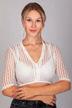 Edelnice Dirndlbluse Anna Creme weiß