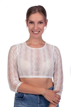 Edelnice Dirndlbluse Lea weiß