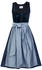 Edelnice Midi Dirndl Luna Samt Blau blau