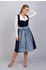 Edelnice Midi Dirndl Luna Samt Blau blau