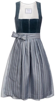 Edelnice Midi Dirndl Veronika Samt Petrol blau