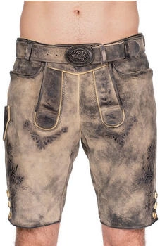 Maddox Trachtenlederhose Herren kurz Hopfensee beige antik