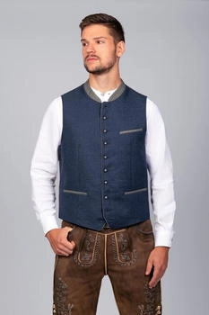 Edelnice Trachten Weste Christian blau