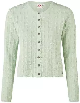 Spieth & Wensky Trachtenstrickjacke Hummeltal mit Zopfmuster mint