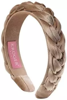 Krüger Geflochtener Samt-Haarreif beige