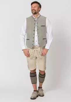Stockerpoint Trachtenlederhose Fellhorn oid sand/grün