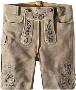 Stockerpoint Lederhose Tobias oid stein/grau