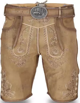 Steigenhöfer Trachtenlederhose Franz Vintage mit Gürtel braun