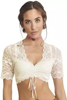 Nina von C Dirndlbluse halbarm Martina champagner