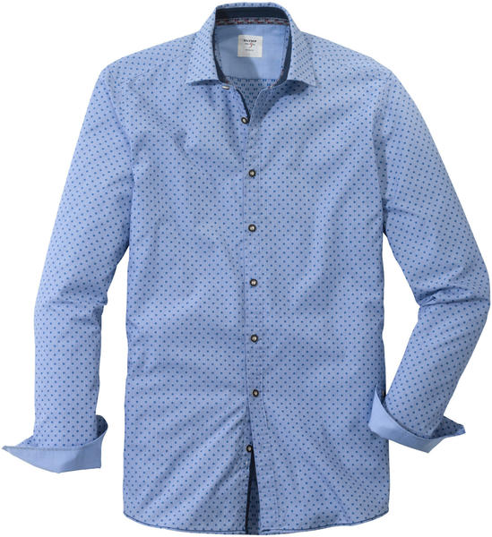 OLYMP Trachtenhemd, Body Fit, Kent blue (39084-41)