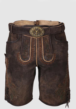 Krüger-Dirndl Krüger Lederhose Elliot mit Gürtel braun