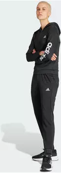 Adidas Woman Linear Track Suit kurzgrößen black/white (HZ2258)