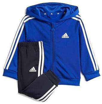 Adidas Essentials Shiny Hooded Tracksuit blue/white