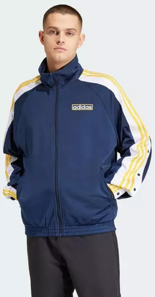 Adidas jacket white and gold best sale