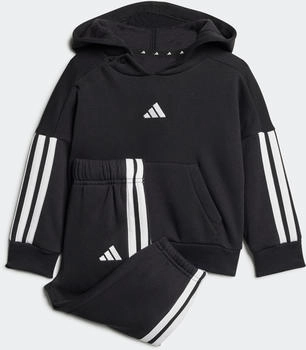 Adidas Sportswear Trainingsanzug I 3S FL HD JOG 2-tlg schwarz wei&szlig;