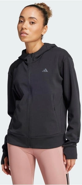 adidas Damen D4t Workout Full Zip Hooded Sweatshirt