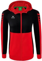 erima 1032265, Erima Six Wings Trainingsjacke mit Kapuze Damen - rot/schwarz - 4