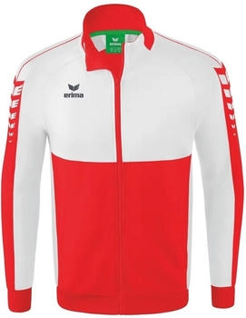 Erima Six Wings Worker Trainingsjacke rot wei&szlig;