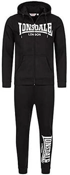 Lonsdale Feeny Trainingsanzug Kapuze schwarz wei&szlig;
