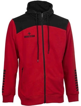 Derbystar Ultimo Kapuzen-Sweatjacke rot schwarz