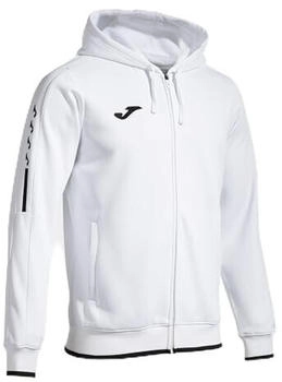 Joma Olimpiada Full-Zip Kapuzenjacke Fleece-Futter weiss