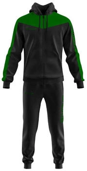 Givova Tuta Roma Con Cappuccio Polarfleece schwarz grün