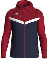 Jako 6824-901, Jako Kapuzenjacke Iconic - marine/chili rot - L blau