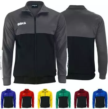 OMKA Trainingsjacke OK203J Optima grau schwarz