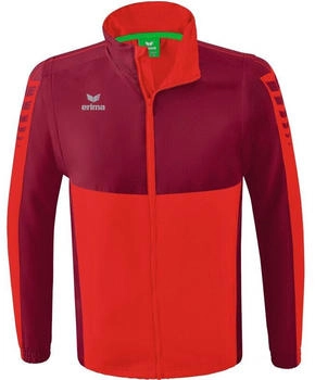 Erima Six Wings Jacke abnehmbaren Ärmeln rot bordeaux