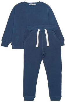 Minymo Jogginganzug dunkelblau wei&szlig;