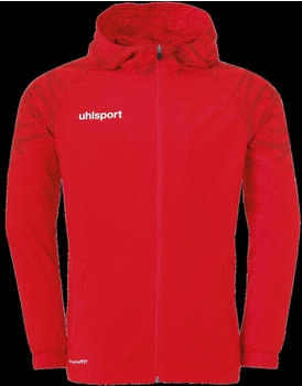 Uhlsport Goal Evo Woven Trainingsjacke Kapuze rot weiß