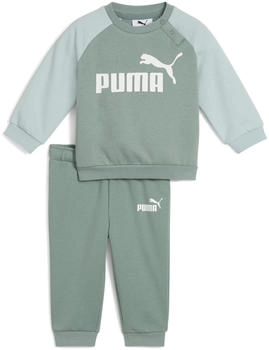Puma Minicats Essentials Raglan Fleece Crew Baby-Jogginganzug grün-moon