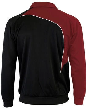 OMKA Herren Trainingsjacke weinrot schwarz