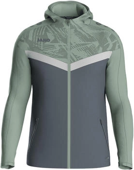 JAKO Iconic Trainingsjacke Kapuze 852 anthrazit mintgr&uuml;n soft grey