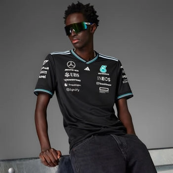 Adidas MERCEDES - AMG PETRONAS FORMULA ONE TEAM DRIVER JERSEY AUTHENTIC Black / White (JY2607)