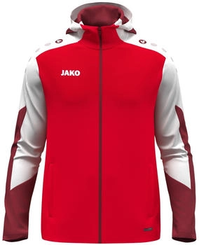 JAKO Dynamic Trainingsjacke Kapuze rot wei&szlig; dunkelrot