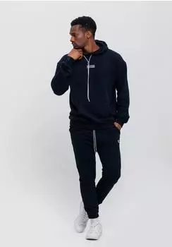 Tom Barron Jogginganzug Hoodie und Label-Stickerei dunkelblau