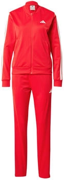 Adidas Essentials 3-Stripes Tracksuit pure ruby weiß
