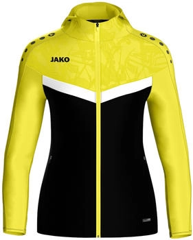 JAKO Damen-Kapuzenjacke Iconic (6824) schwarz/soft yellow