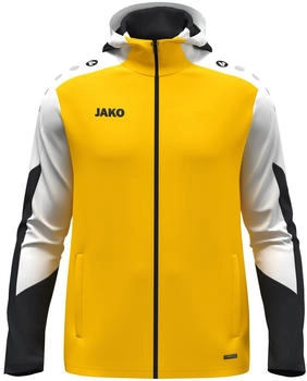 JAKO Dynamic Trainingsjacke Kapuze gelb wei&szlig; schwarz