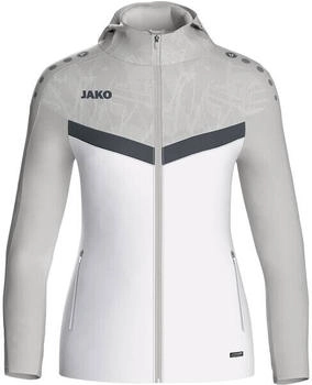 JAKO Damen-Kapuzenjacke Iconic (6824) wei&szlig;/soft grey/anthra light