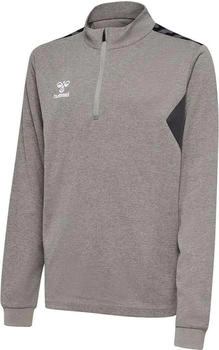 Hummel hmlAUTHENTIC HALF ZIP SWEAT KIDS grau meliert