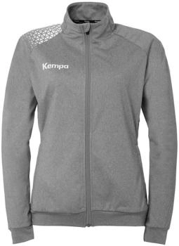 Kempa Ambition Poly Trainingsjacke dunkles grau meliert weiß